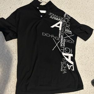 Black Armani Exchange Collared Shirt XXL